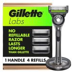 Сменные кассеты для бритья с ручкой GilletteLabs 4 штуки