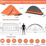 Палатка 1-местная Camppal, палатка туристическая 4 сезона — изображение 3