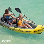 Надувной каяк 2-х местный Intex Explorer K2, каяк спортивный для легкой гребли — изображение 5
