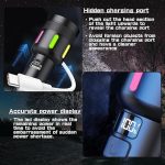 Фонарик с высокой яркостью KAIJIENOO, супер яркий светодиодный фонарик USB — изображение 2