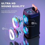 Караоке-цетр JYX с 2 беспроводными микрофонами, Bluetooth-колонка 500 Вт — изображение 2