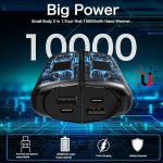 Грелки для рук перезаряжаемые, Power bank 10000 mah Портативное зарядное устройство 3 уровня , 2 в 1 — изображение 3
