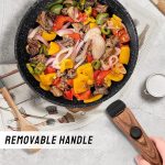 Набор сковород с антипригарным покрытием Kitchen Academy со съемной ручкой для индукционной плиты — изображение 6